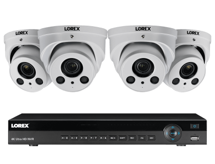 Lorex 4K Ultra HD IP NVR Security Camera System with 4-IP Cameras (4KHDIP822NWW) Lorex 4K Ultra HD IP NVR Security Camera System with 4-IP Cameras (4KHDIP822NWW)