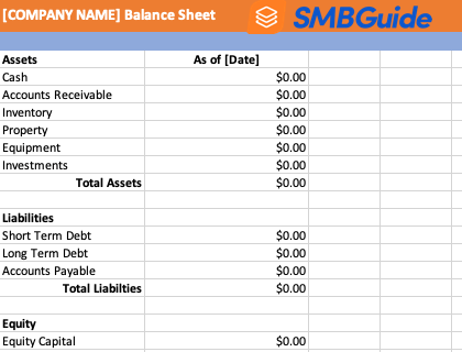 Balance Sheet Template