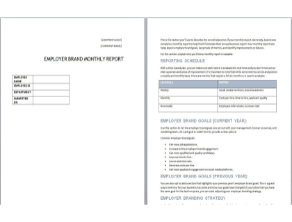 Employer Brand Monthly Report