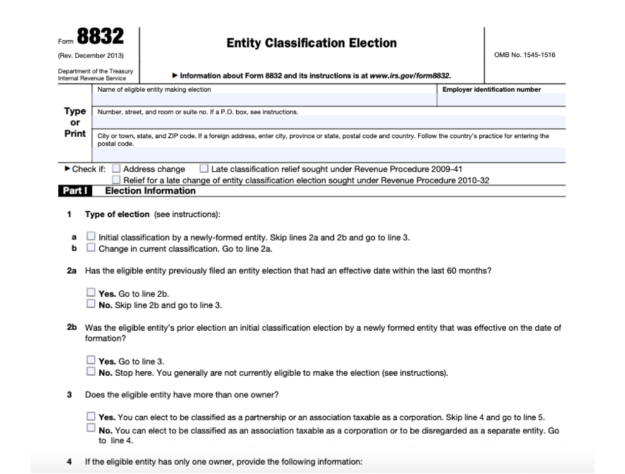 Form 8832 Instructions