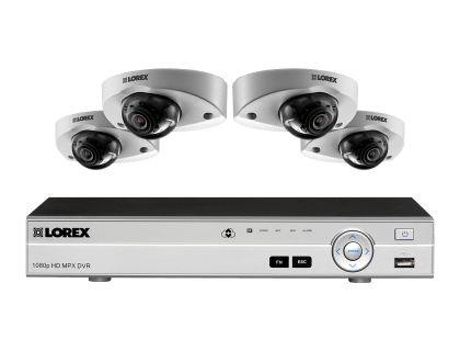 HD Surveillance System with 4 Audio-Enabled Security Cameras MPX84AW HD Surveillance System with 4 Audio-Enabled Security Cameras MPX84AW