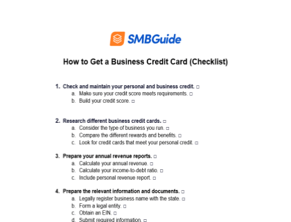 How To Get A Business Credit Card Checklist