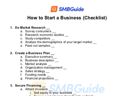 Starting a business checklist Starting a business checklist