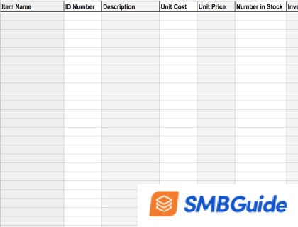 Inventory Sheet Template