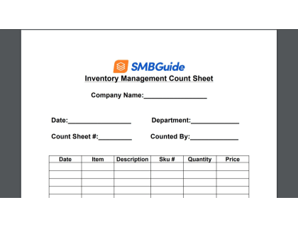 Manual Inventory Count Sheet Download