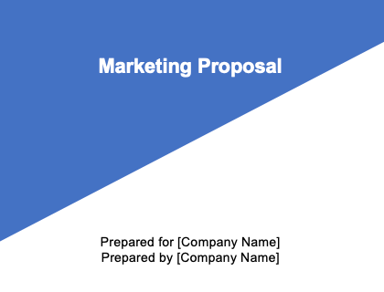 Marketing Proposal Template Download