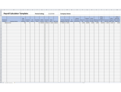 Payroll Calculator Template