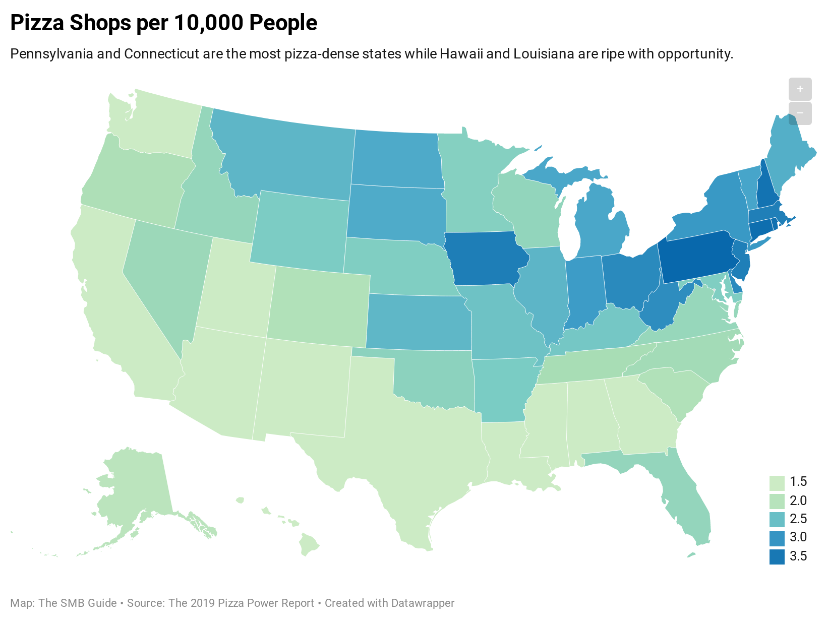 Pizza Shops Per 10 000 People 20202404 Pizza Shops Per 10 000 People 20202404