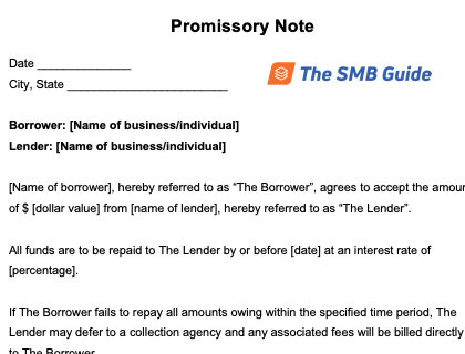 Promissory Note Template