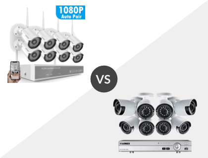 Safevant 8CH 1080P NVR Wireless System vs. Lorex 8CH Wired 4K 2TB DVR System Safevant 8CH 1080P NVR Wireless System vs. Lorex 8CH Wired 4K 2TB DVR System