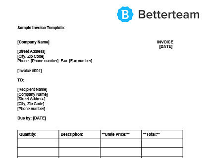 Template Invoice Free from www.thesmbguide.com