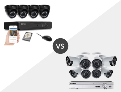 SANSCO 4CH 1080P DVR System vs. Lorex 8CH Wired 4K 2TB DVR System SANSCO 4CH 1080P DVR System vs. Lorex 8CH Wired 4K 2TB DVR System