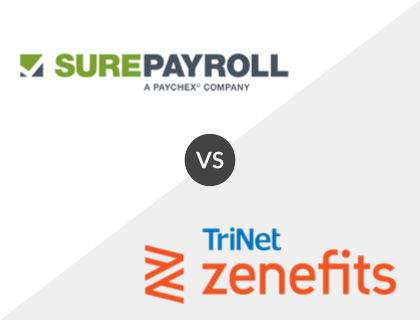 SurePayroll vs. TriNet Zenefits SurePayroll vs. TriNet Zenefits