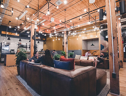 What are the benefits of working at a WeWork communal office space